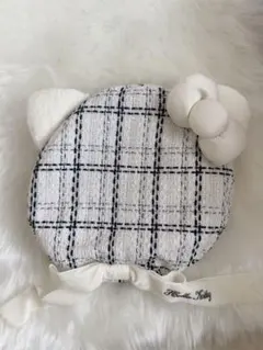 USJ ハローキティ ベレー帽 ツイード ホワイト