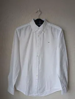 TOMMY HILFIGER 長袖ボタンダウンシャツ 白 メンズ L