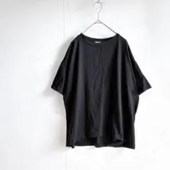 グリーンレーベルリラクシング ゆったり タック カットソー Tシャツ ブラックのサムネイル