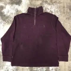 Ralph Lauren ラルフローレン ハーフジップ コットンニットセーターL