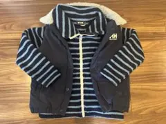 ストライプフリースジャケット＆ボア襟ベスト