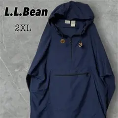 L.L.Bean アノラック ナイロン 古着 ネイビー 大きめ XXL 美品
