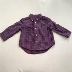 Ralph Lauren 赤緑チェック シャツ 9M