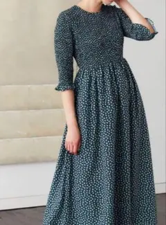 フラワー ドット シャーリング ワンピース 36