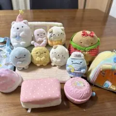 すみっこぐらし かわいいぬいぐるみ8体セットとポーチ