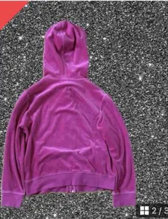 00s Ralph Lauren ベロア ジップパーカー 短丈 XS y2k