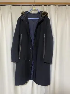 COMME ÇA DU MODE MEN フーデッドロングコート ファー付き