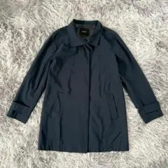 『BOSCH』ボッシュ　ミドル丈コート　長袖　比翼仕立て　裏地付き　ネイビー