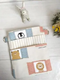 no.766　アニマル窓柄ナースポーチorオーガナイザー移動ポケット再販