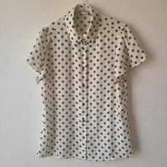 NARACAMICIEナラカミーチェ ドット シフォン半袖ブラウス サイズ１