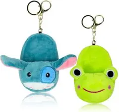 キーホルダー ぬいぐるみ おもちゃ 2個セットウサギ キーリング バッグチャーム