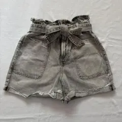 ZARA ザラ ハイウエストデニムショートパンツ S キュロット Y2Kフリンジ