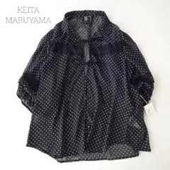 akk様専用 未使用 ケイタマルヤマ ブラウス ドット シアー レース
