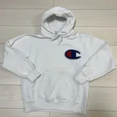 Champion ホワイト パーカー M チャンピオン　スウェット