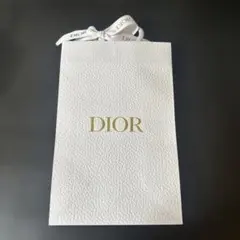 Dior リボン付きホワイト紙袋 小型