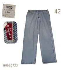 90sリーバイス550デニムパンツジーンズ42股下84㎝ライトブルーYKKUSA