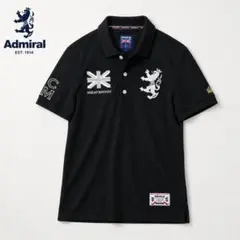 Admiral ポロシャツ 46 黒 刺繍 イギリス国旗のサムネイル