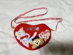 香港ディズニーバレンタインパスケースポーチショルダーバッグ★ダッフィーフレンズ