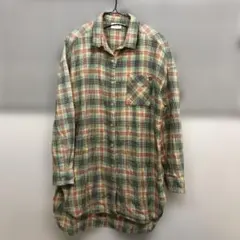 A869 アーノルドパーマー　長袖シャツ　チェック　カラフル　L フリーサイズ