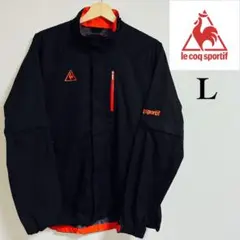 le coq sportif ゴルフジャケット L ブラック/オレンジ