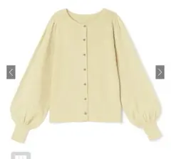 ♡GRL ボリュームスリーブニットトップス　イエロー　Lサイズ♡