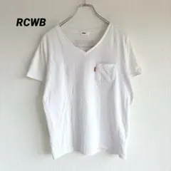 RODEO CROWNS 半袖Tシャツ　Vネック 胸ポケット 白　バックロゴのサムネイル