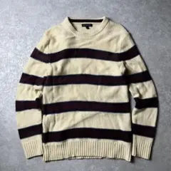 BANANA REPUBLIC ボーダー柄 クルーネックセーター ボーダーネット