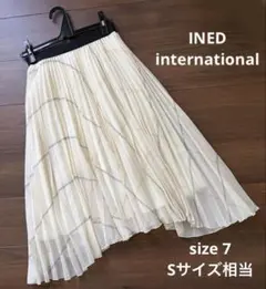 INED ミモレ丈　プリーツ シフォン スカート　サイズS