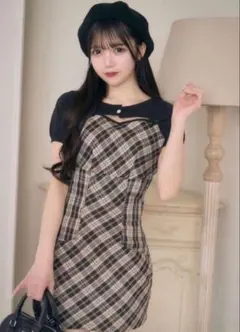 michellMacaron ショートボレロアンサンブルギンガムワンピ - メルカリ