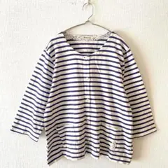 ☆【ポートランド】カーディガン 七分袖 ボーダー柄 綿100% 袖口スリット 4