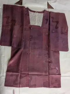 ★新品未着用★道行コート 紫系 ボタン しつけあり スーパーガード加工済