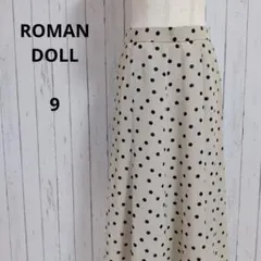 新品・未使用♡フレア　ロングスカート　ドット柄　バックジップ　M　日本製　レディ