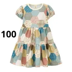 しまむら micorrid softcheese ワンピース パッチワーク