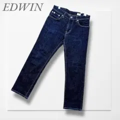 エドウィン◆デニムパンツ 28インチ 濃紺 日本製 クロップド丈 ユニセックス