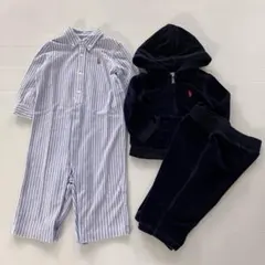美品　ラルフローレン　ロンパース　セットアップ　３点まとめ売り 70