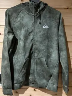 QUIKSILVER ジップアップパーカー カーキ タイダイ　セットアップのサムネイル
