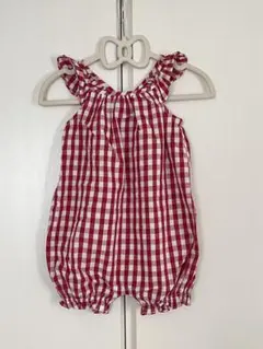 babygap ギンガムチェックロンパース 80