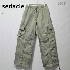 セダクル　カーゴパンツ　カーキ　L　ナイロン　カジュアル　ストリートファッション