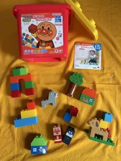 美品　アンパンマン はじめてのブロックバケツ31ピース ※引き取り限定！