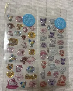 サンリオ ぷっくりキラフチ シール 平成キャラクター ウサハナ2点セット