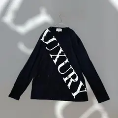 URGE アージ クルーネック プリント ビッグサイズ ロンT ブラック LL