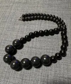 ブラックストーンネックレス 黒玉