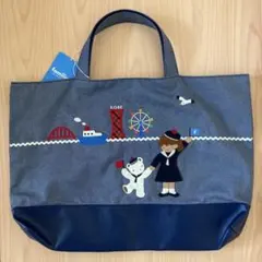 新品未使用 familiar ファミリア 神戸限定 デニムトートバッグ