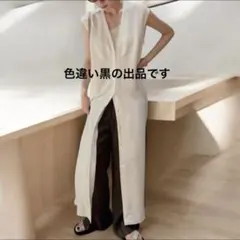 RIAM Plage Vネックシャツワンピース ブラック 黒のサムネイル