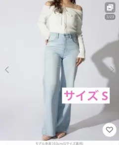 【美品】サイドVラインジャストウエストパンツ rienda