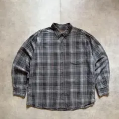 90s 00s ST.JOHN’S BAY ライトネルシャツ グレー XL