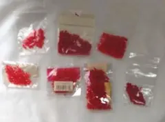 1-12 アクリルビーズ　ダイヤカット　レッド　ハンドメイド材料