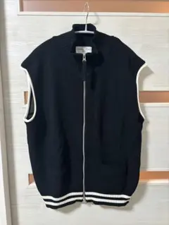 【Matin Kim】マーティンキム ニットベスト ブラック L