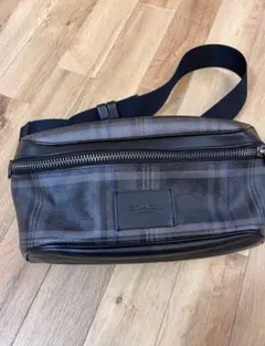 COACH チェック ボディバッグ ウエストポーチ レディース メンズ 斜めがけ