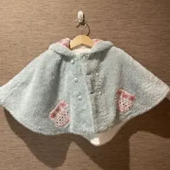 COMME CA FOSSETTE ベビーポンチョ 水色